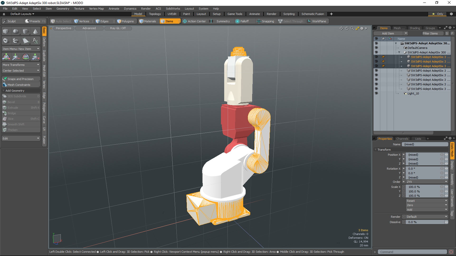 Fast imports for SOLIDWORKS into Modo