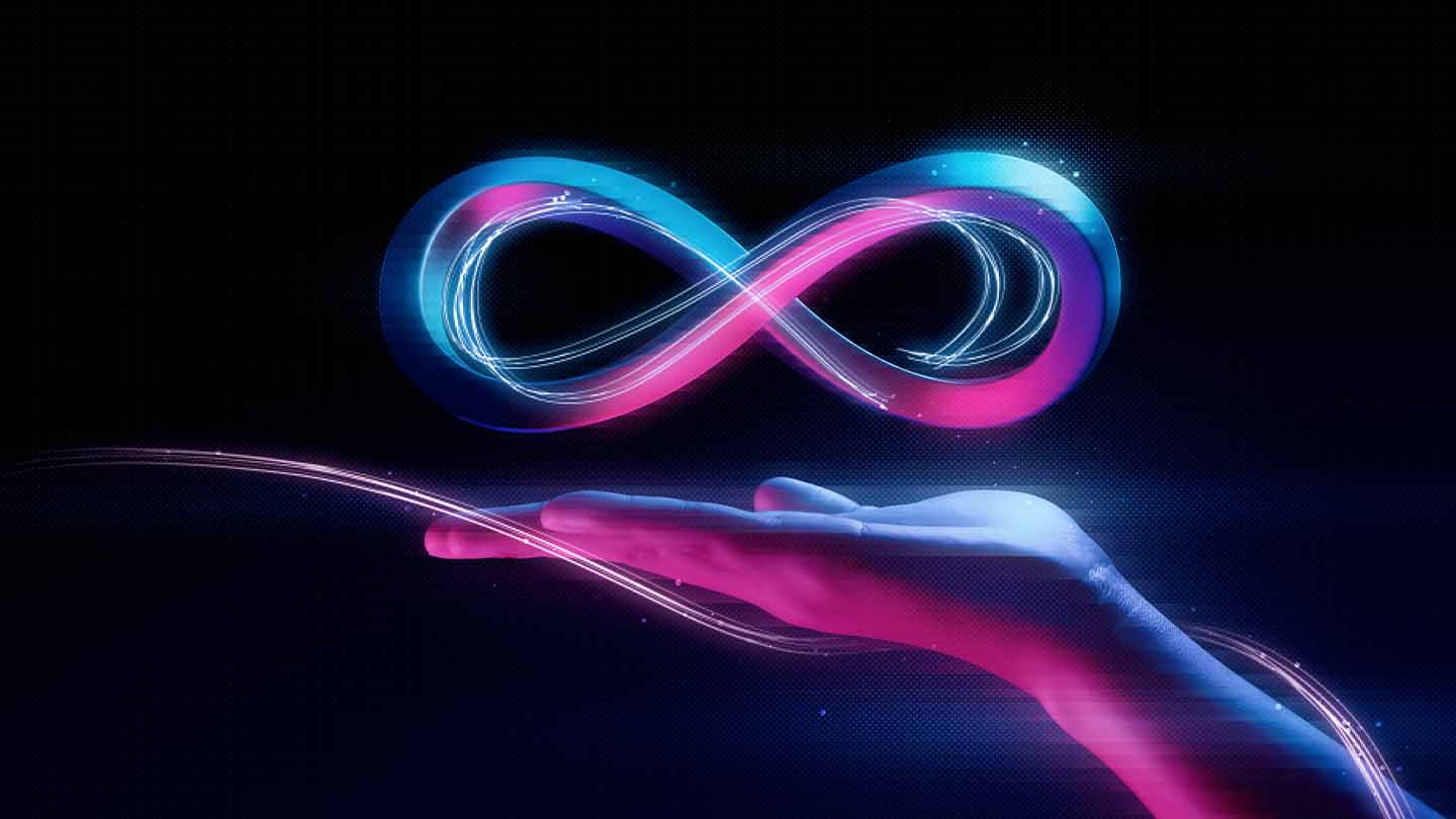 3D infinity symbol 