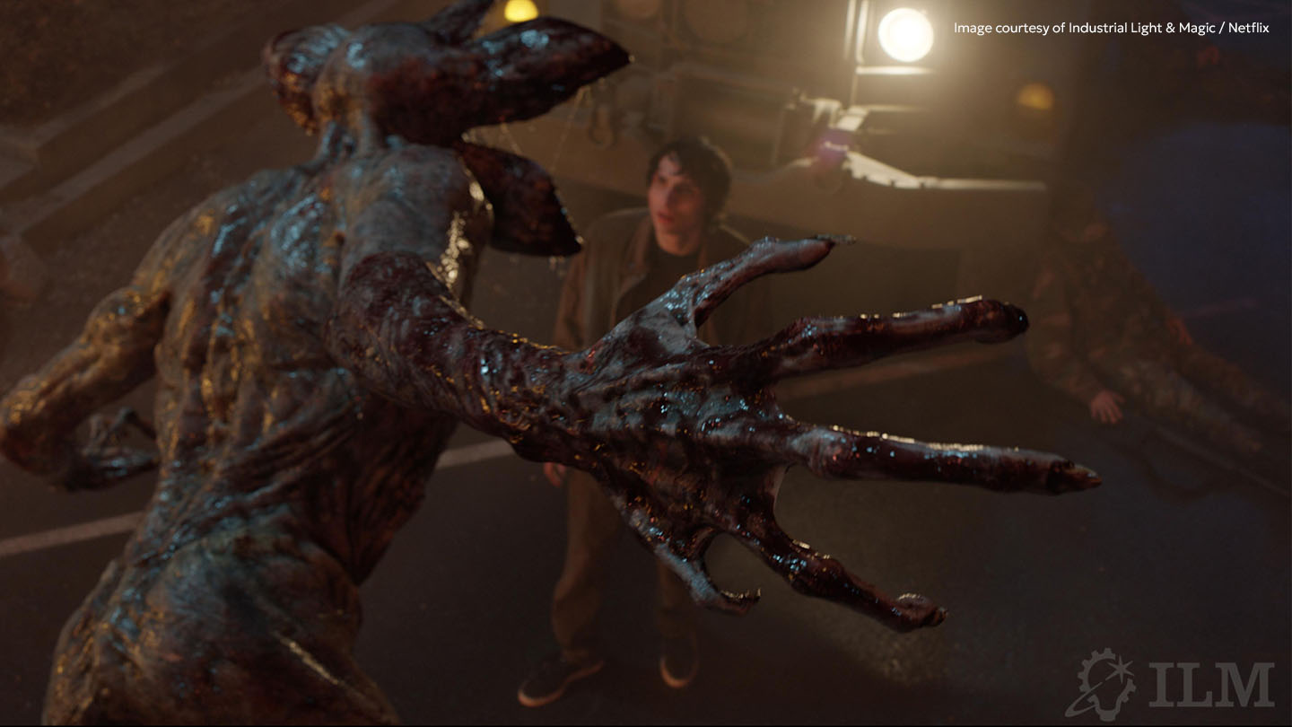Still from Stranger Things featuring Demogorgon