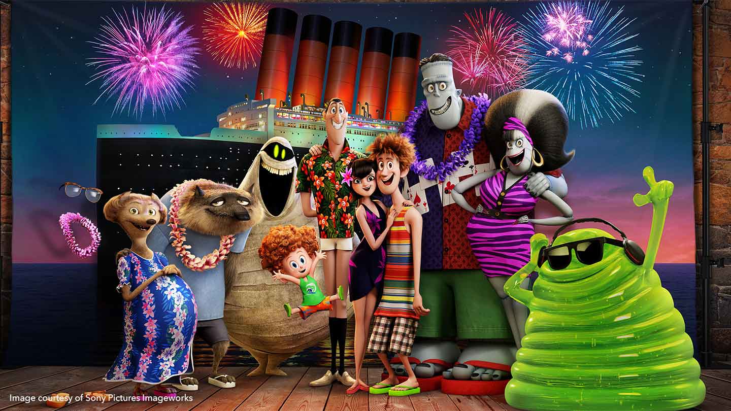 CG characters from Hotel Transylvania film