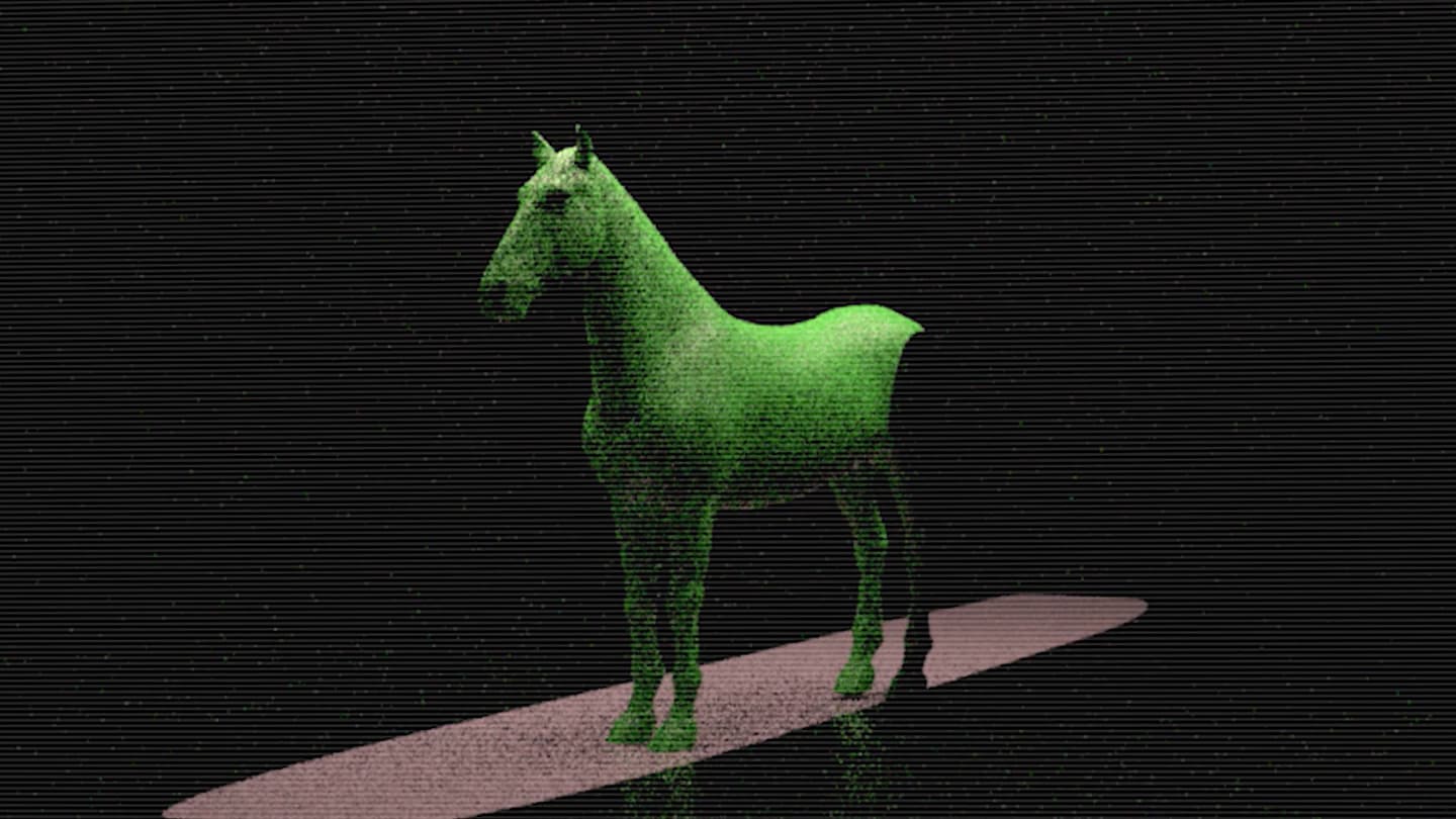 3D 渲染的马  Foundry