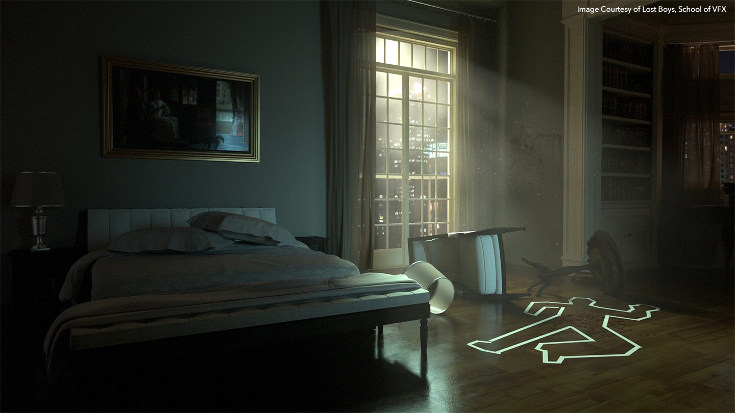 Chalk outlining of person