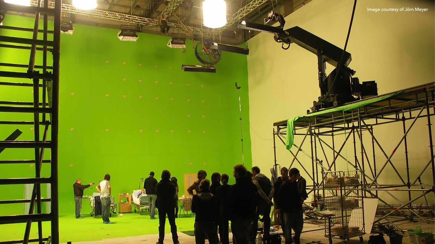 On set - Green Screen