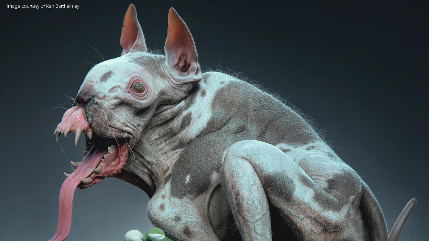 Demon dog VFX model by Ken Barhelmey