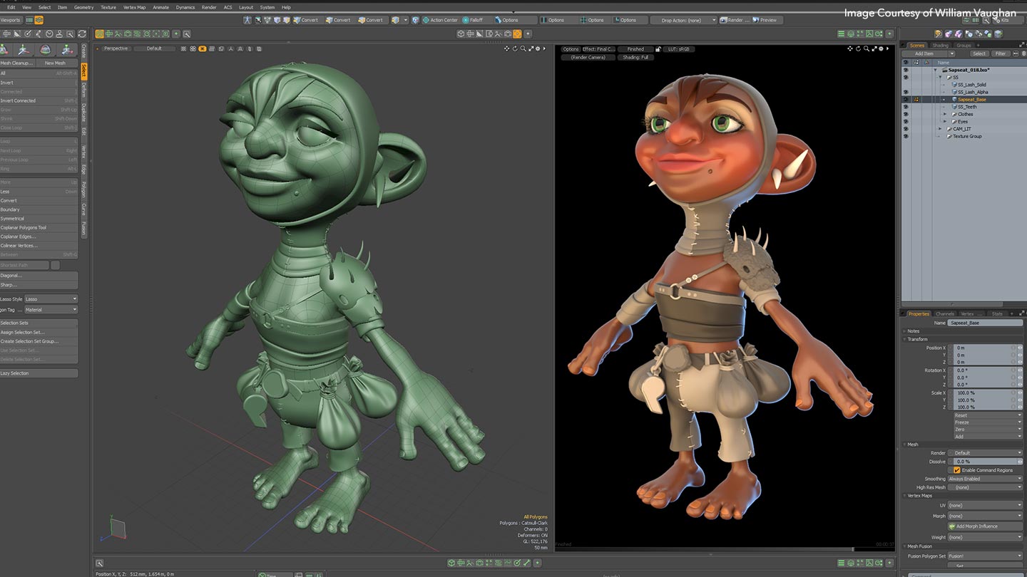 Character modelling in Modo