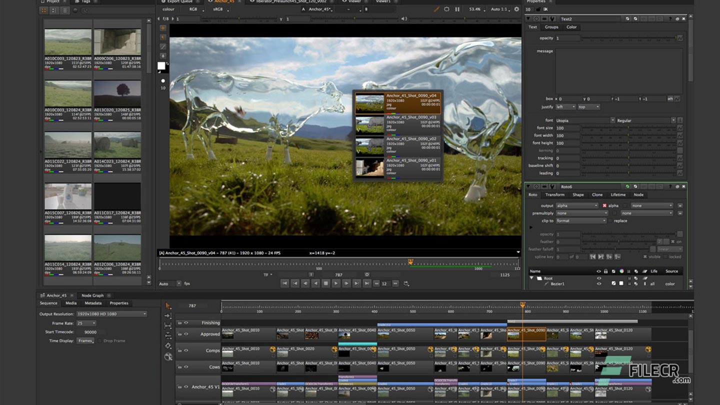 Nuke Studio, editorial and finishing compositing, UI