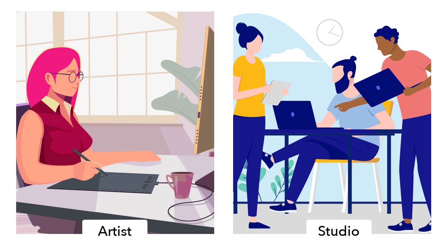 artists vs studios