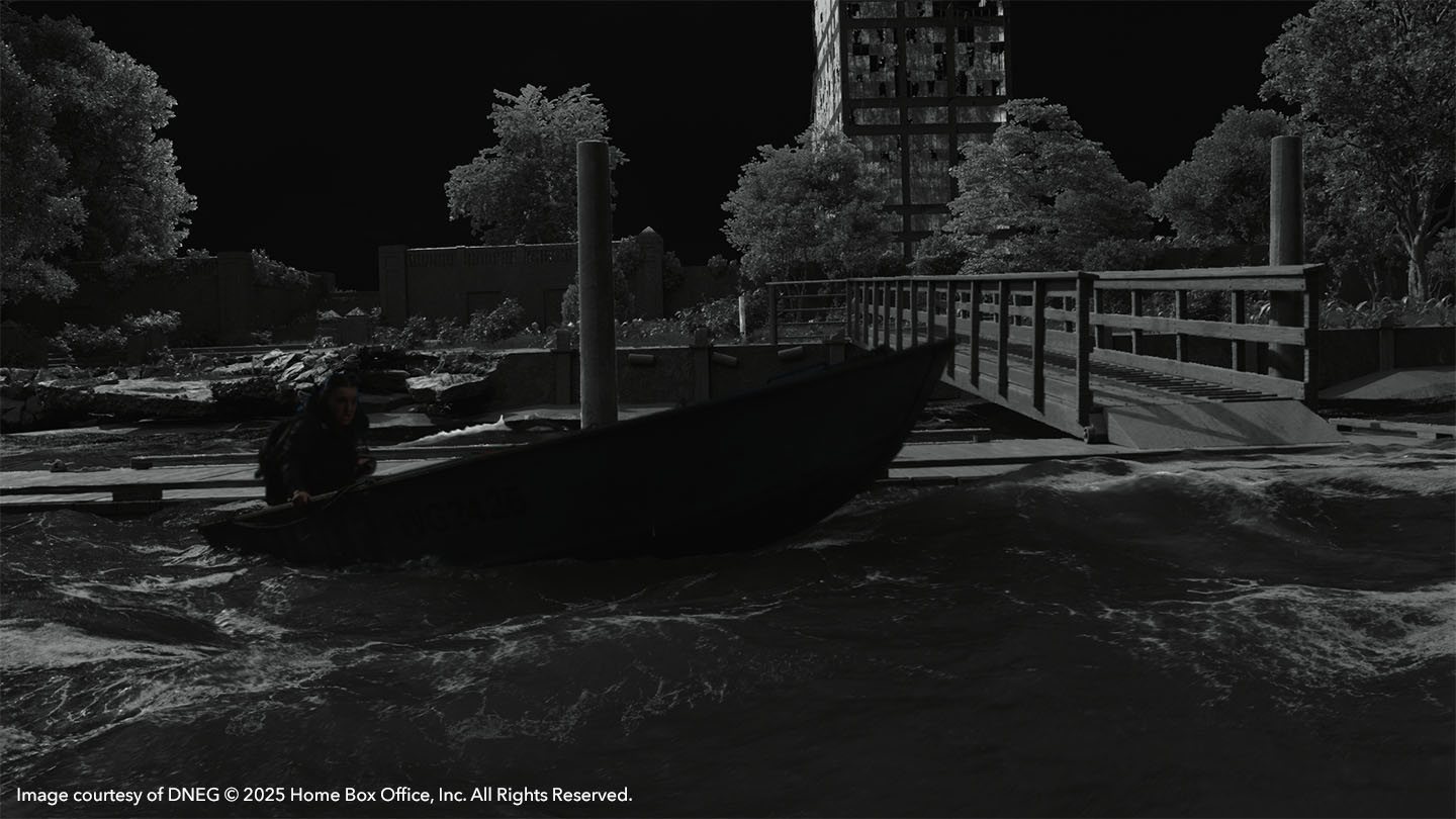 VFX breakdown of boat on shoreline in The Last of Us season 2