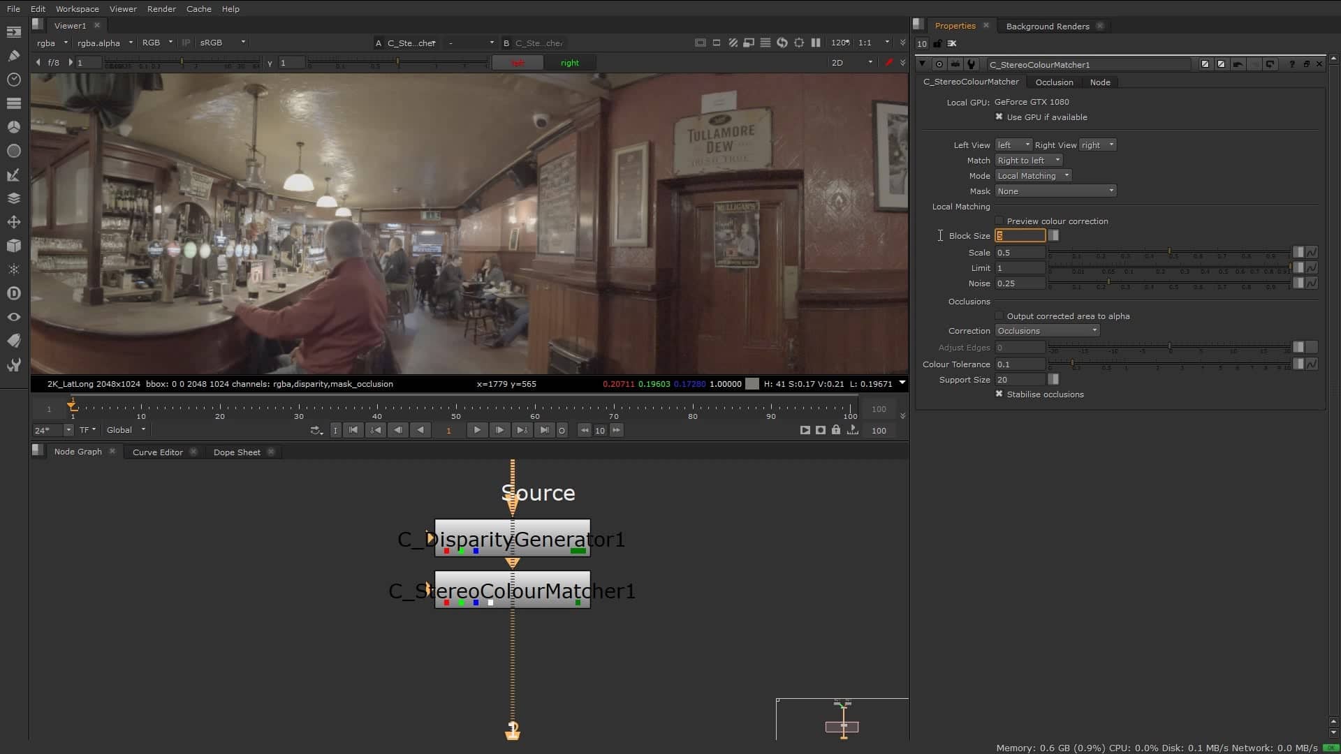 Stereo Colour Matcher in Cara VR 2.0