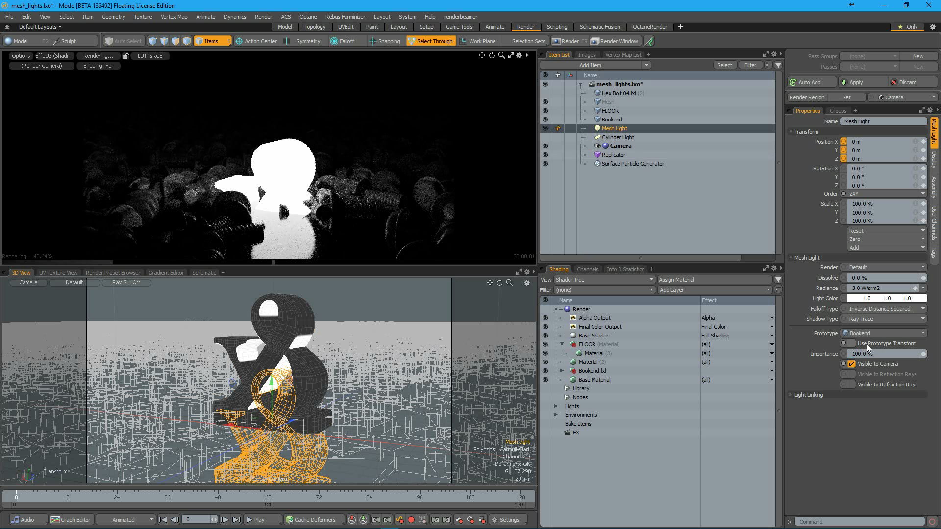 Modo 11 better out the box mesh light source screengrab exmaple