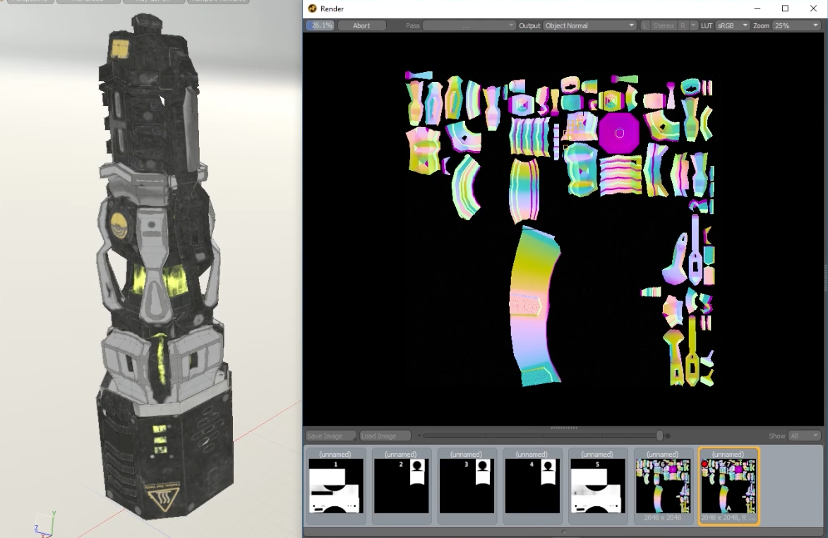 Modo 11.1 vertex normal and baking