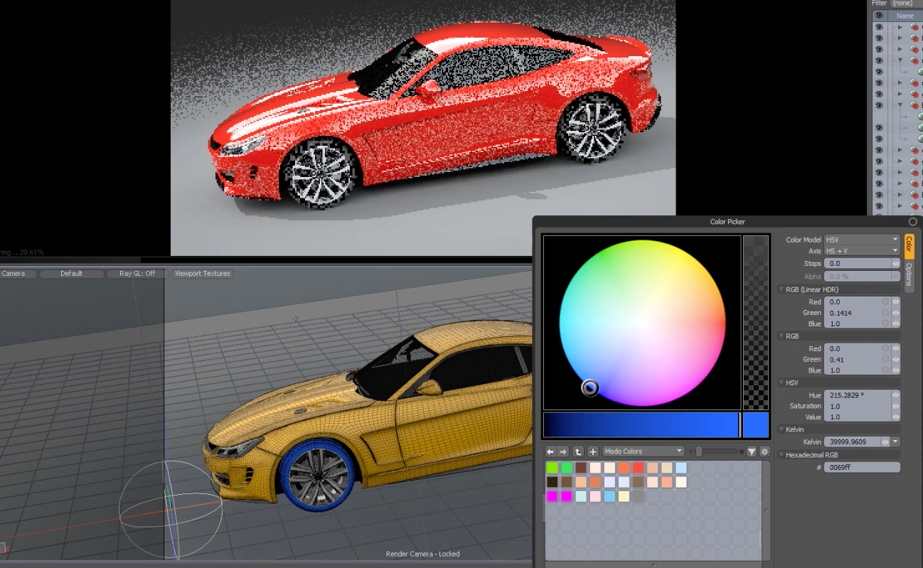 Modo 11.1 Basic improvements - GL color channel example