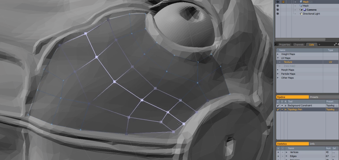 Modo modelling improvements for modo 11.1 - topology pen example