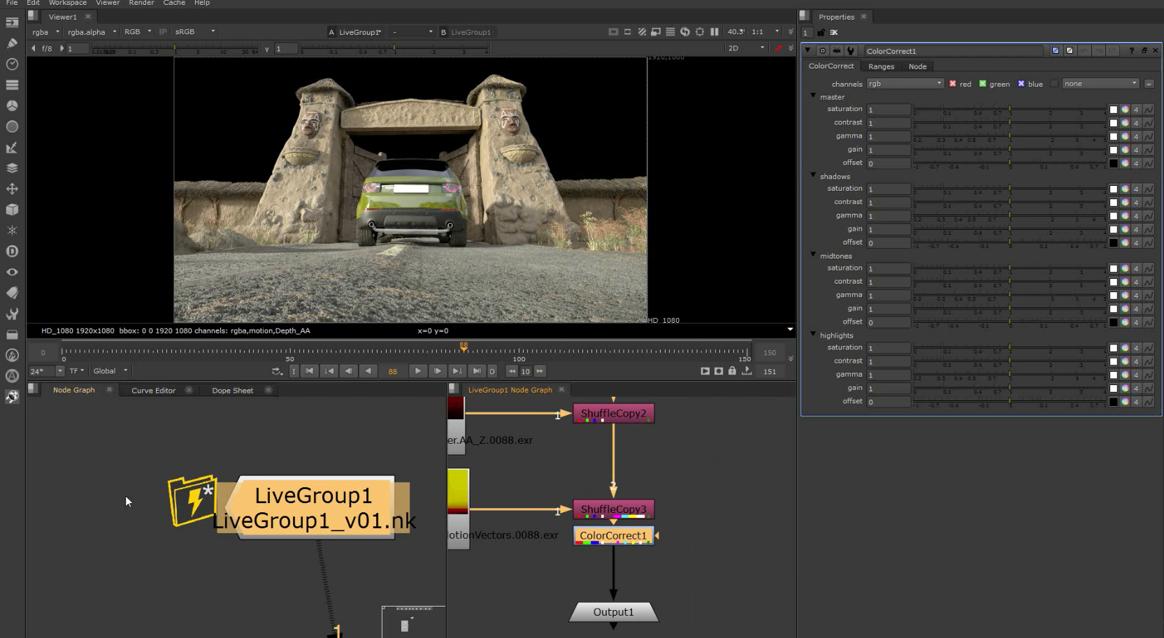 Nuke 11 live group for group compositing feature