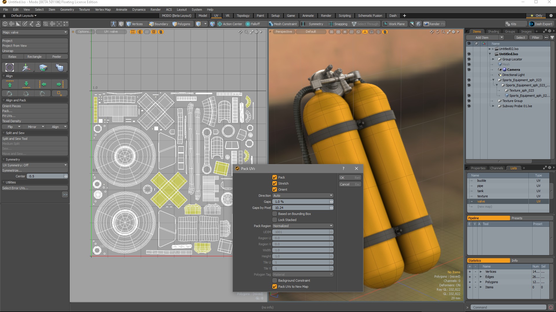 UV tools and MeshFusion for Modo 12.1