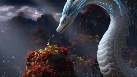 Animated dragon and boy from White Snake by LightChaser studios