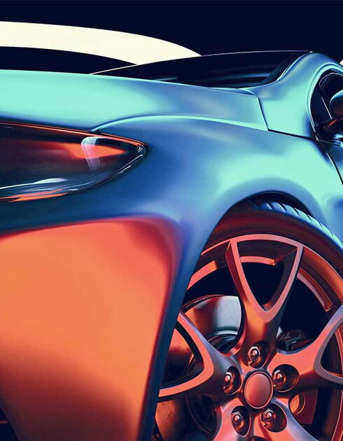 Car rendering in 3d