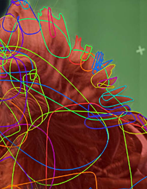 Machine learning rotoscoped image
