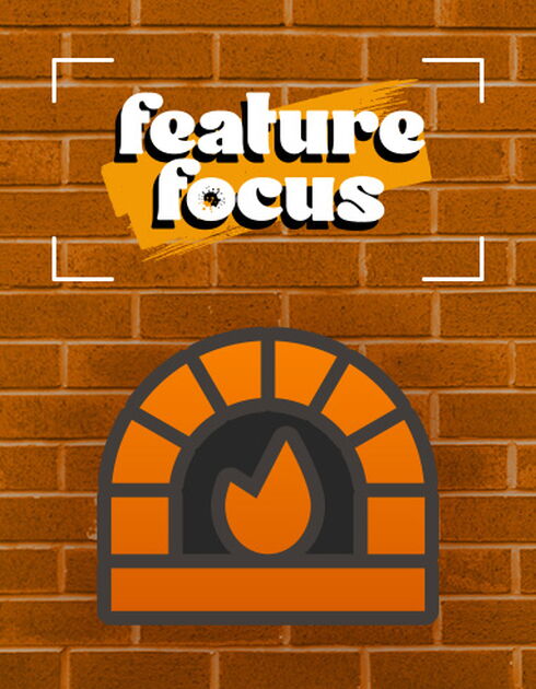 Mari Bakery oven logo next to Feature Focus badge
