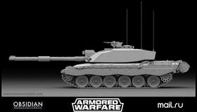3d modeling tank high res front with Modo