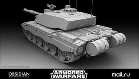 3d modeling tank high res front with Modo