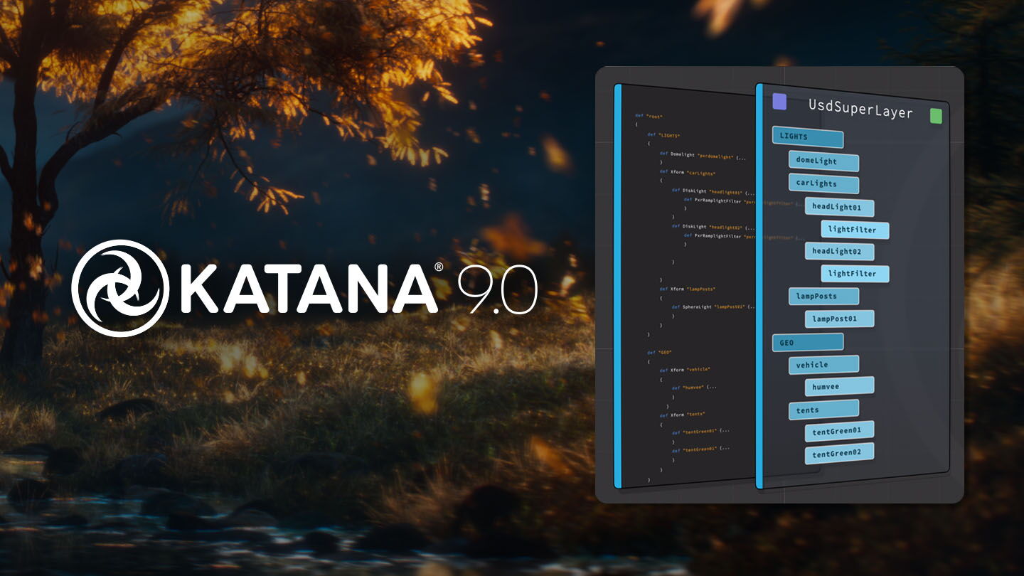 Katana 9.0 showcasing USDSuperLayer