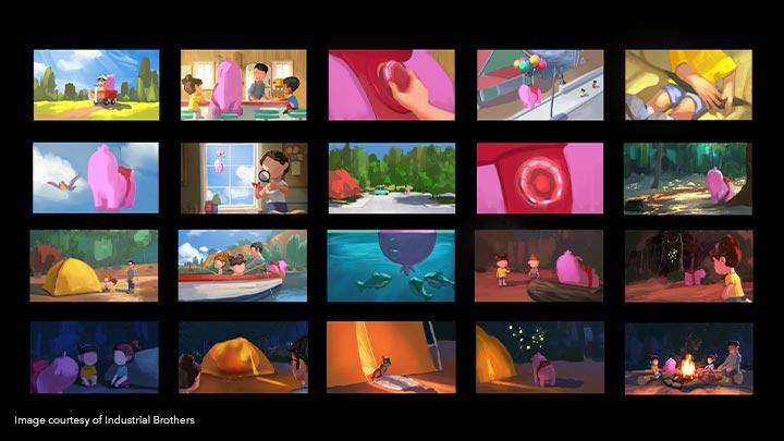 Color scenes/storyboard from Remy & Boo