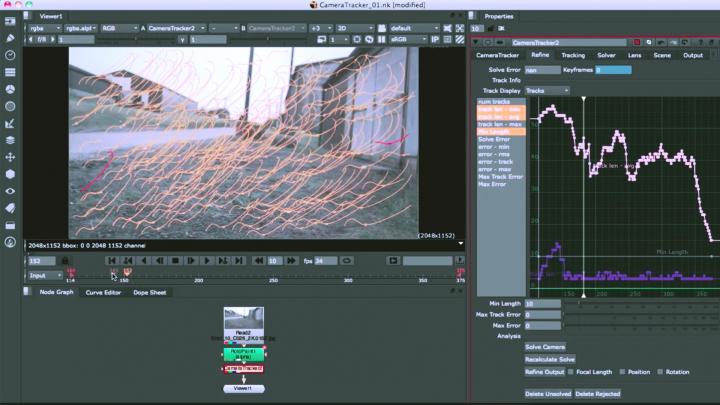 Key feature 3D Camera Tracker for Nuke X and Nuke Studio