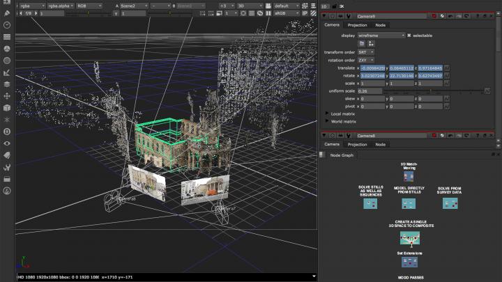 Nuke's 3D workspace feature lets you to do complex compositing easily