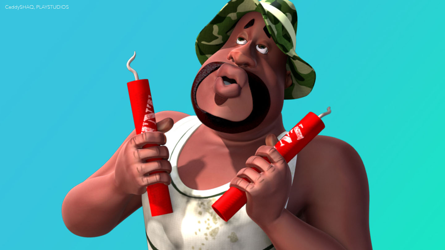 CaddySHAQ in-game image created with Foundry's Modo and Mari