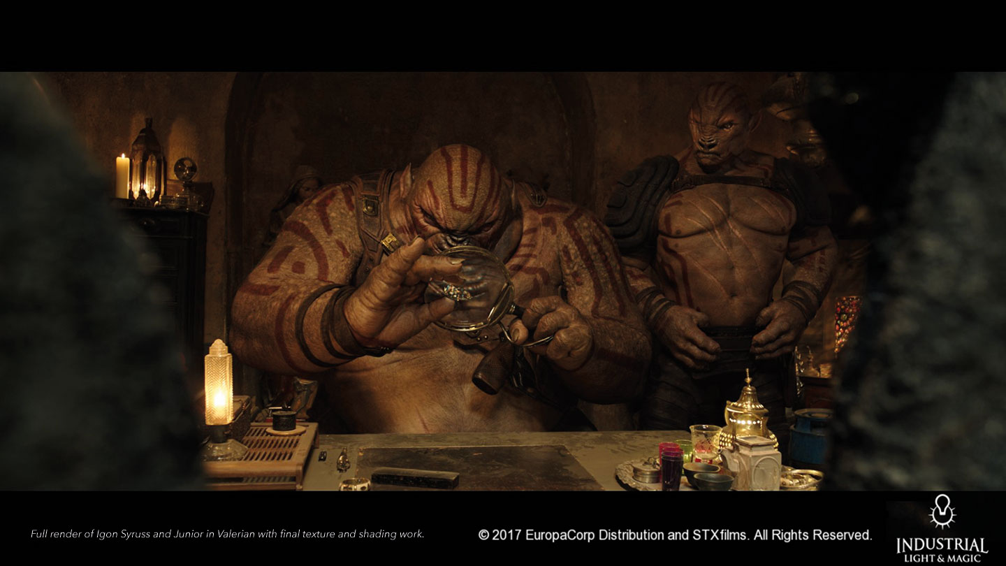 full render of Igon Syruss and Junior in Valerian with final texture and shading work