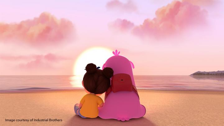 CG Characters Remy & Boo by the sea