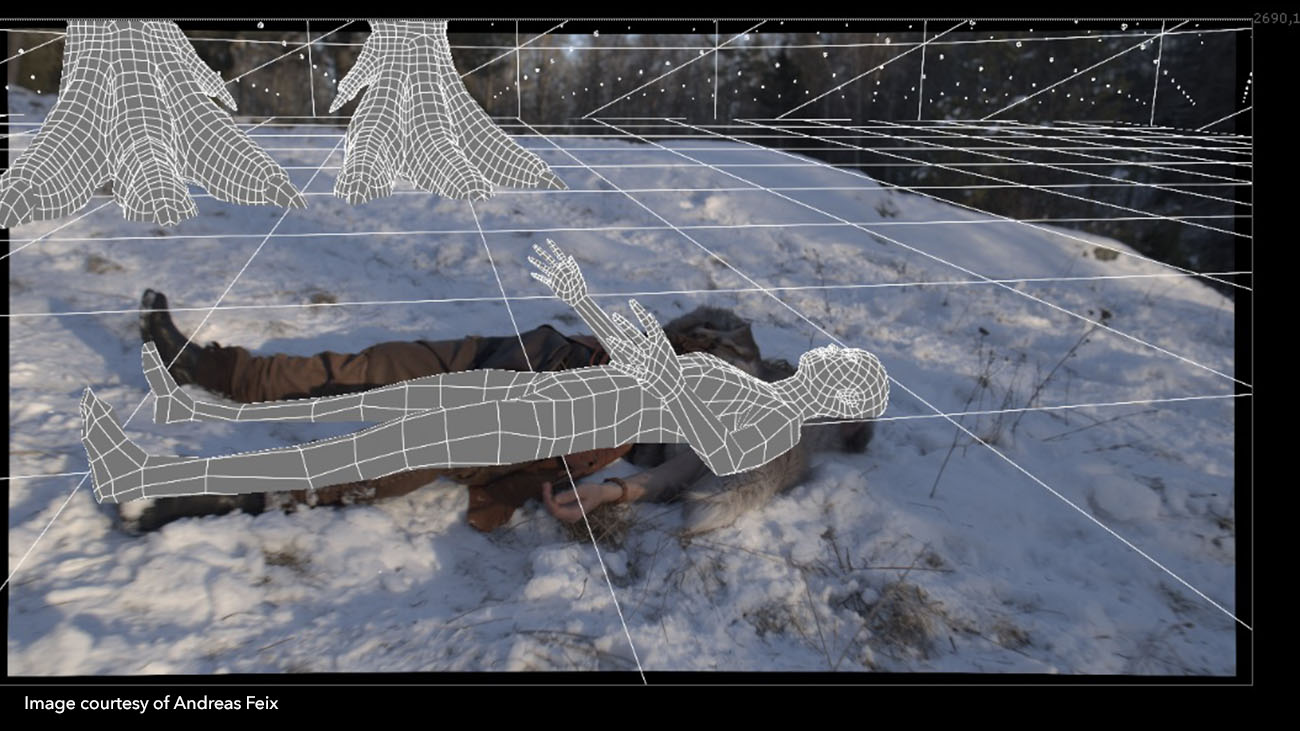 Nuke UI showing geometry from We Hunt Giants