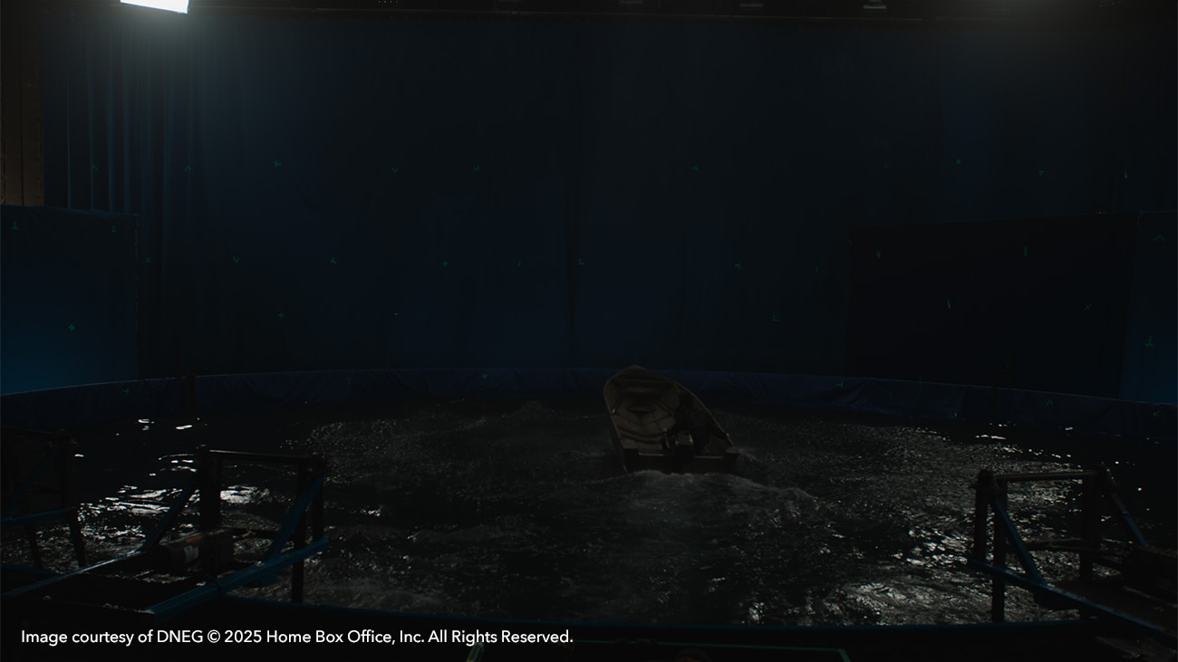 Boat on stormy seas in The Last of Us season 2