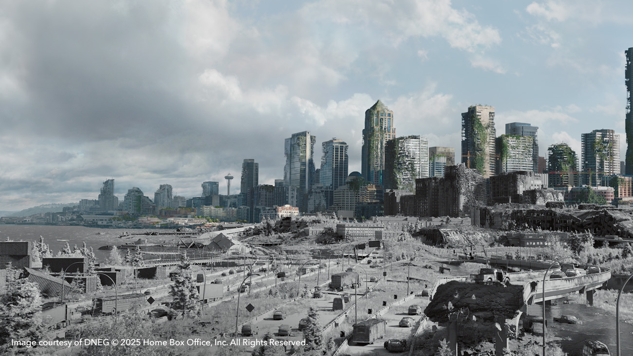 VFX breakdown of Seattle skyline in The Last of Us season 2